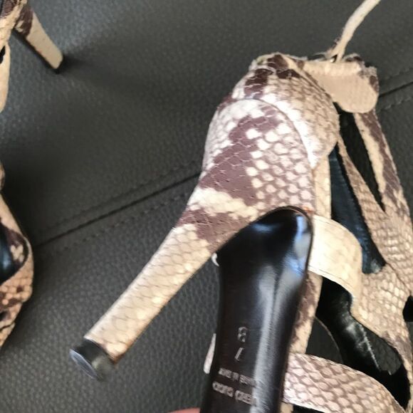 Guíseppe Zanetti snake print leather heels - Picture 8 of 14
